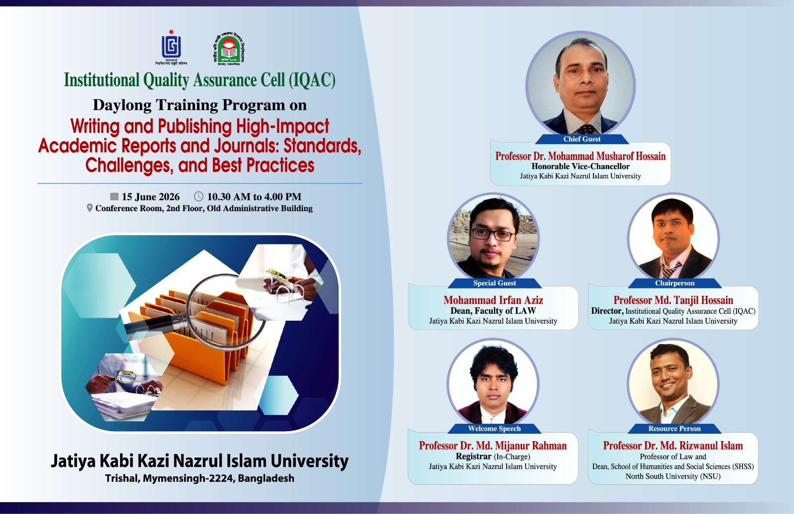 ‘Writing & Publishing High-Impact Academic Reports & Journals: Standards, Challenges & best Practices’